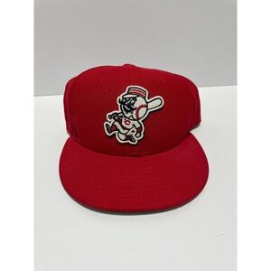 New Era 59FIFTY Cincinnati Reds Mr Redlegs Authentic On Field Hat Red 7 1/2
